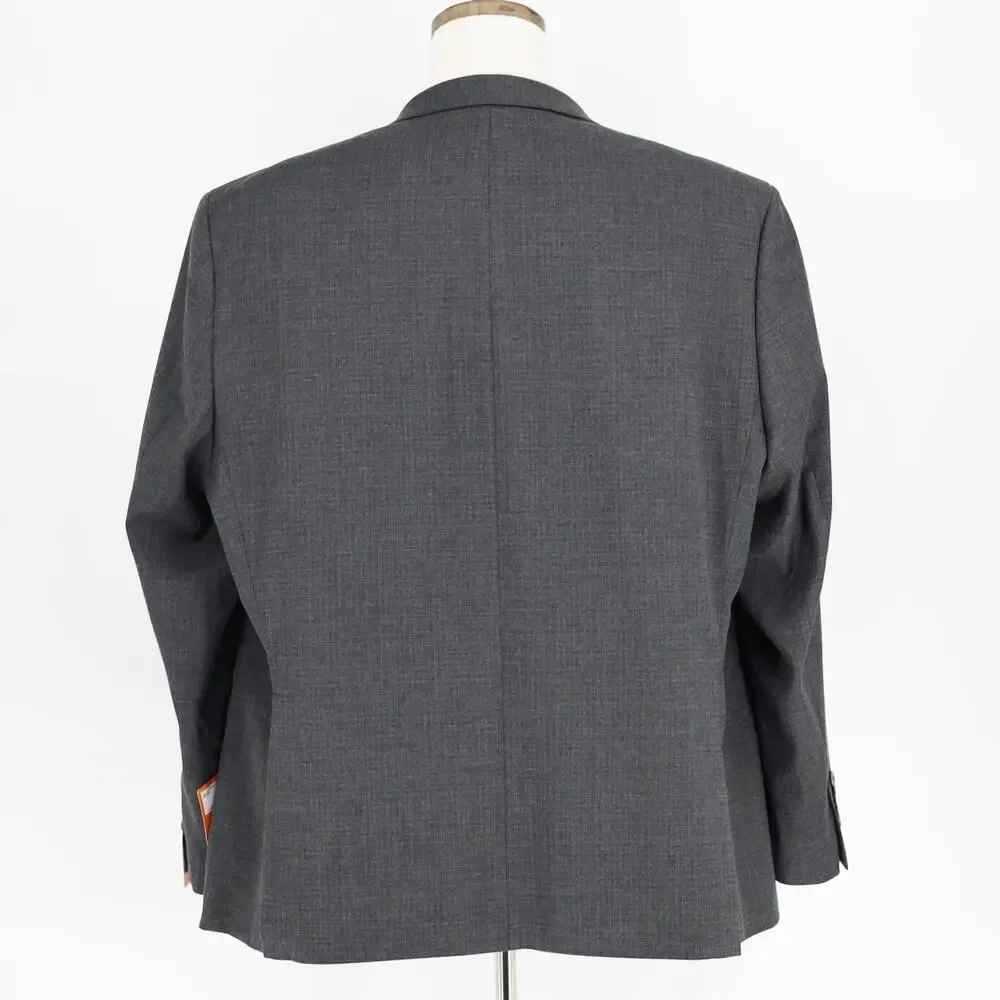 Tallia Men's Solid Grey Classic Slim-Fit Sport Coat Formal Suit Blazer Size 50R